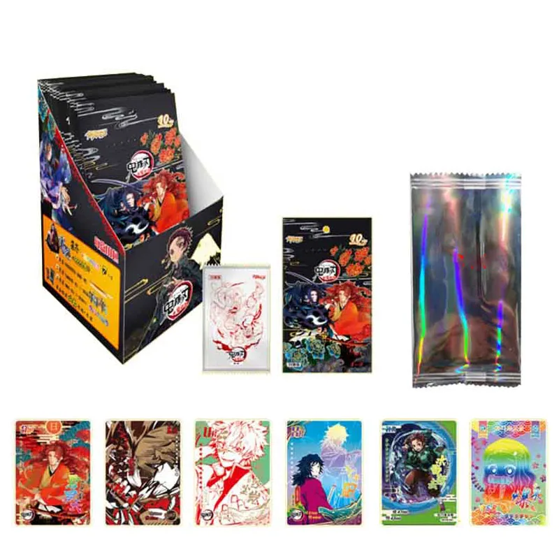 

1BOX Demon Slayer Collection Booster Card Box Super Rare Sparkle Imperial Sense of 3D Card Imperial Black gold LR Cards