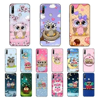 maiyaca cute cartoon owl phone case for huawei y 6 9 7 5 8s prime 2019 2018 enjoy 7 plus