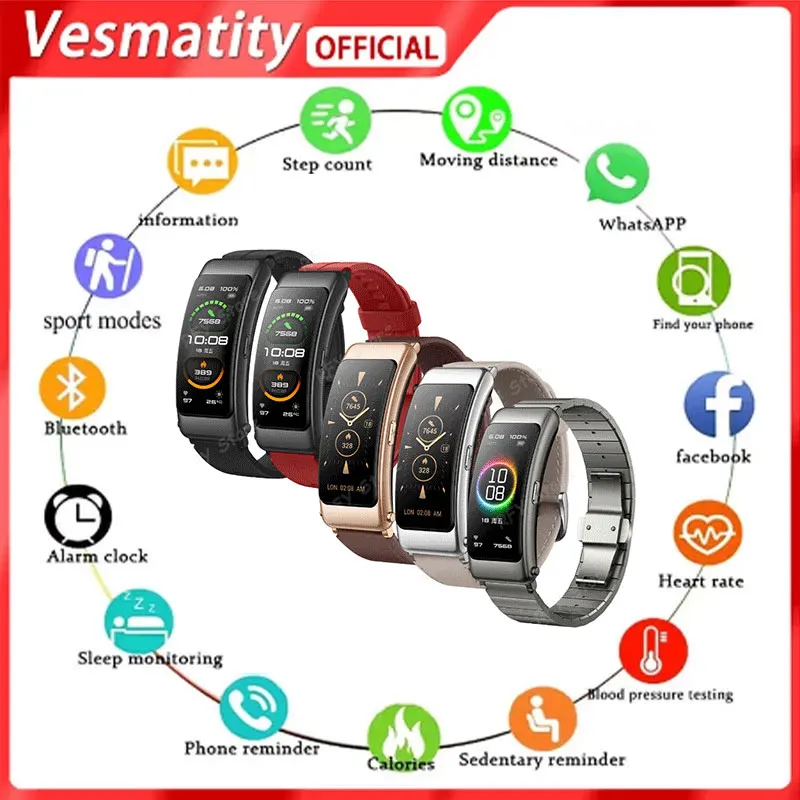 

Спортивный смарт-браслет Vesmatity B6 Talkband B6 с Bluetooth, с сенсорным AMOLED экраном
