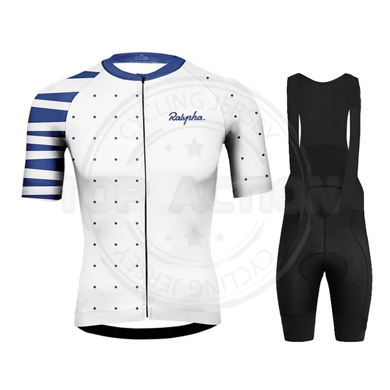 

2022 Raphaful New Summer Cycling Jersey Set Breathable Team Racing Sport Bicycle Jersey Mens Cycling Clothing Short Bike Jersey