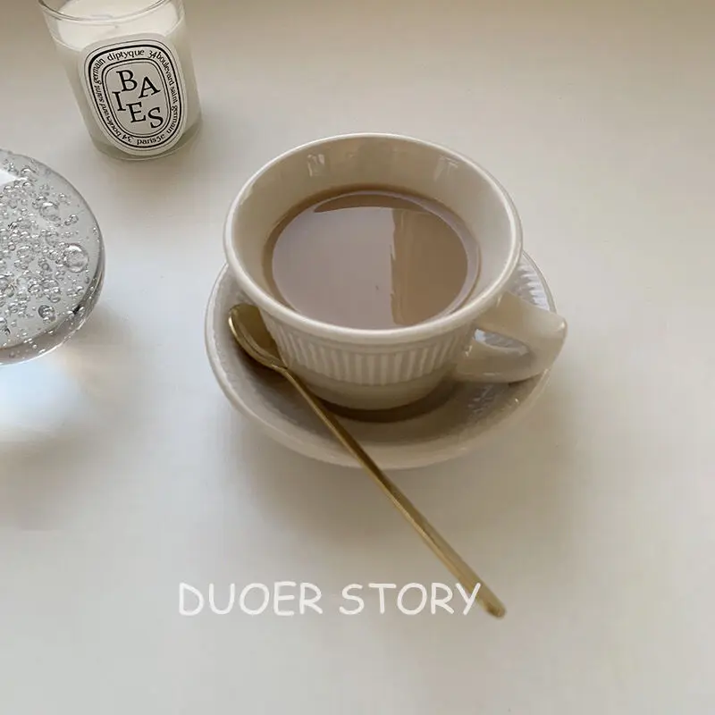 

Porcelain Cup Cup and Saucer Tavern Cafe Ceramic Coffee Cups Teacup Set Small Coffee Mug Dining Room Fashion Tableware Cupshe
