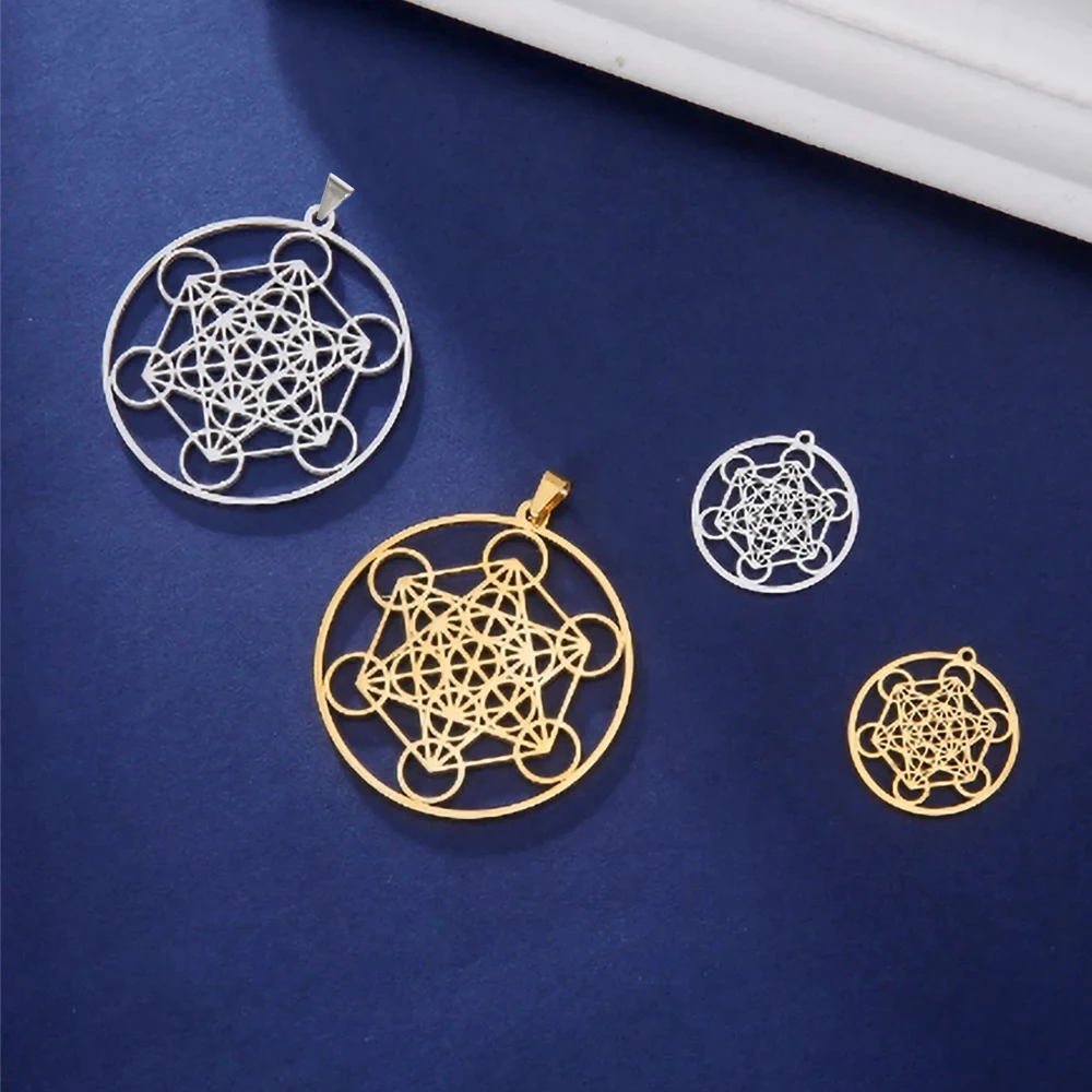 

EUEAVAN 5 шт. Archangel Metatron куб шармы для браслета ожерелья серьги из нержавеющей стали Шарм, изготовление украшений подка, амулет