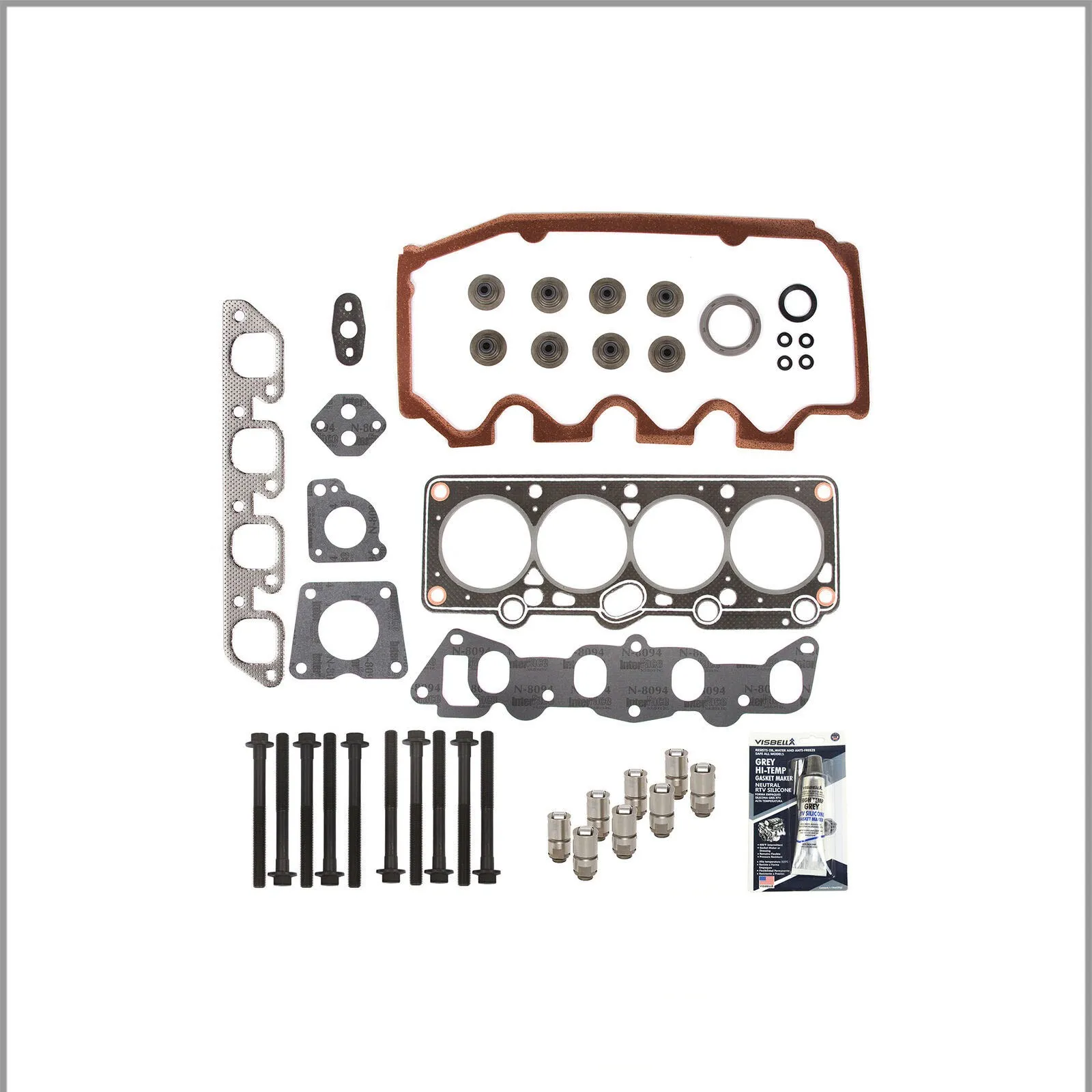 

Head Gasket Set Head Bolts Lifters Fit 91-96 Mercury Tracer Ford Escort 1.9 8V