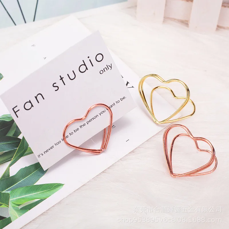 

10Pcs Wedding Table Card Paper Love Metal Memo Clip Paper Clip Seat Card Holder Shape Table Name Card Party Decoration