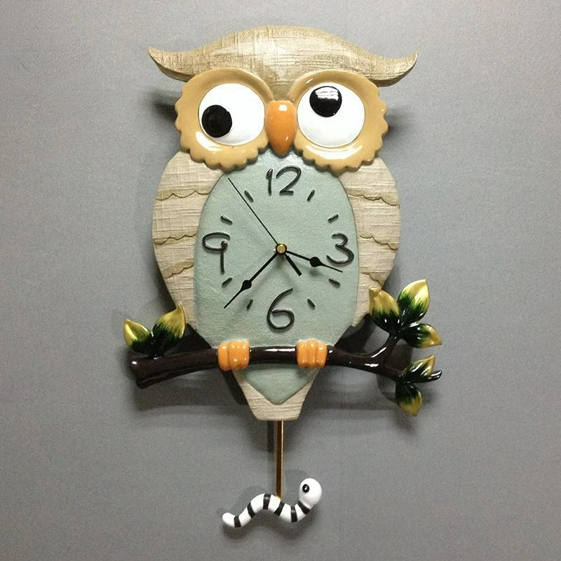 

Светящиеся кварцевые настенные часы из смолы, милые Креативные настенные часы для детской комнаты, кухни, роскошные модные часы для украшен...