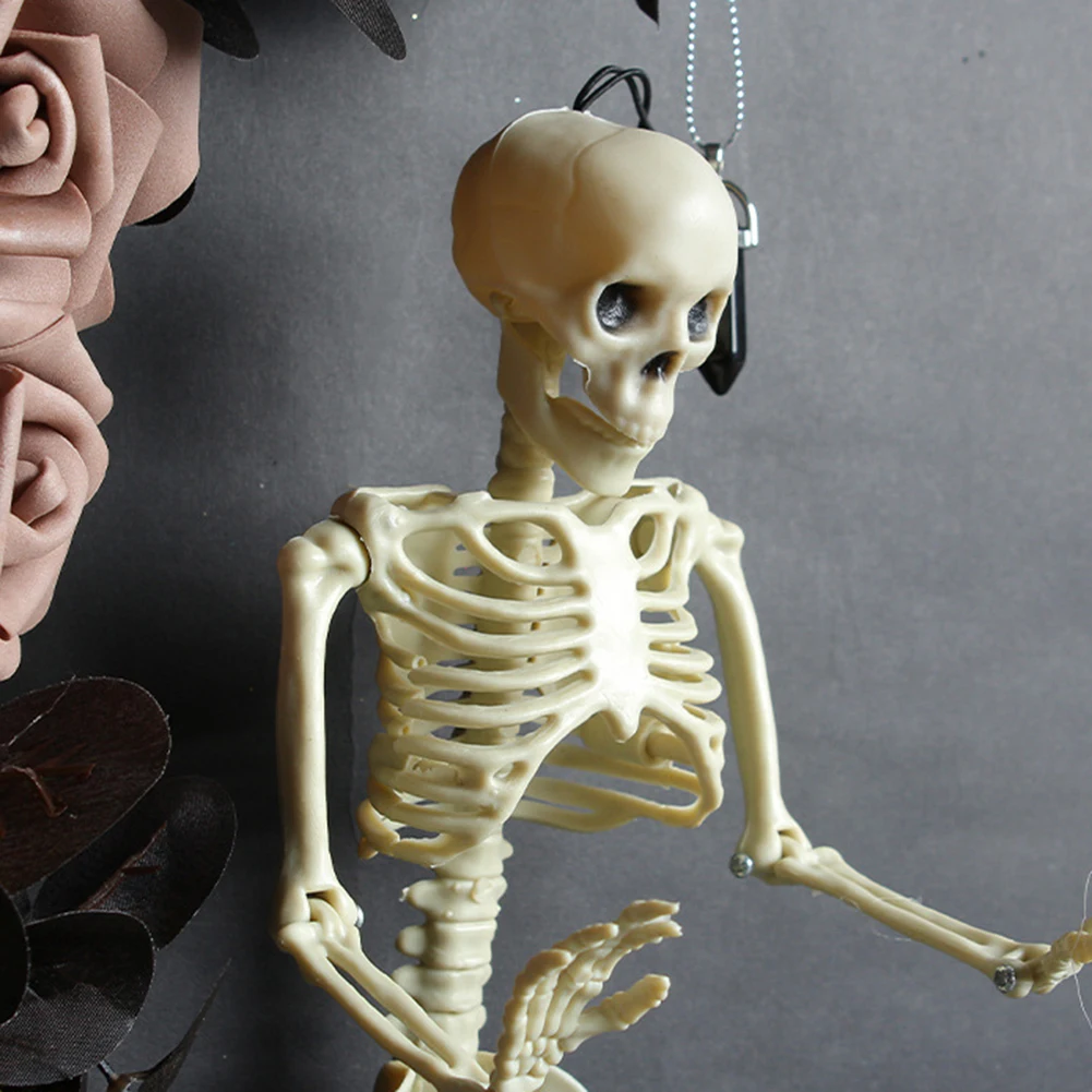 Искусственный венок с черепом входная дверь декор со скелетом на Хэллоуин в