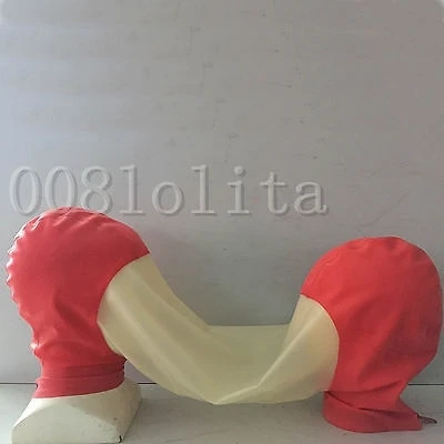 Латексная резина Gummi крутая прозрачная и красная маска для пары головной убор