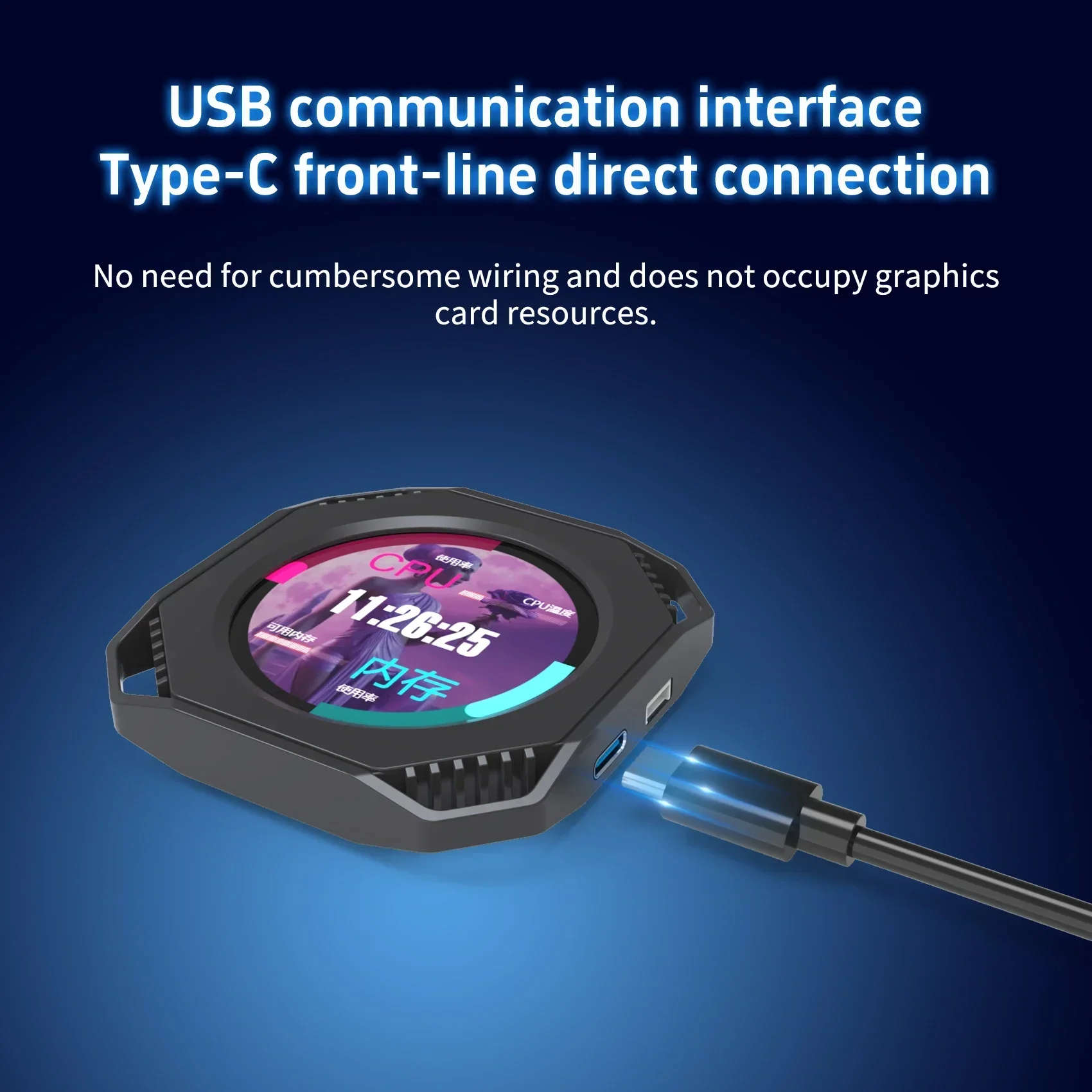 Многоэтажный USB-монитор Mirabox DR21 дополнительный дисплей типа C 2 1-дюймовый экран