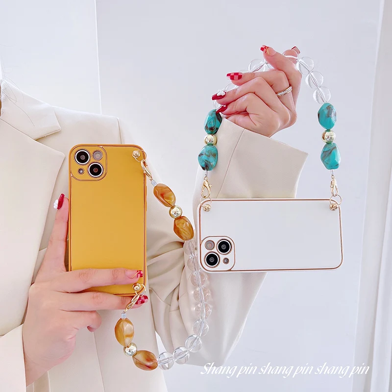 

Tide Creative Retro Portable Chain Lanyard Brand for Iphone 11 12 13 Pro Max For Iphone 13 Phone Case Protective Sleeve Female