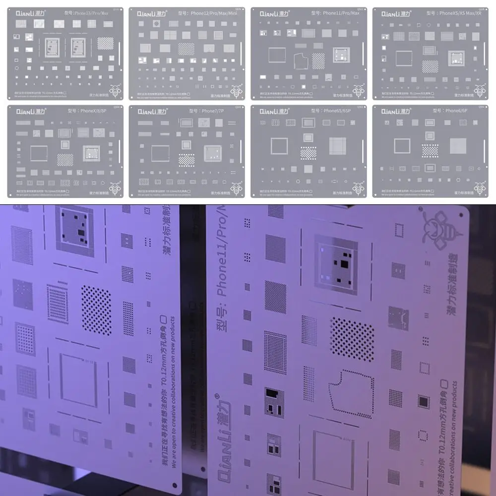 

Инструмент для ремонта микросхем, набор трафаретов из нержавеющей стали с защитой от высоких температур, паяльная сеть для реболлинга BGA, Оловянная посадка