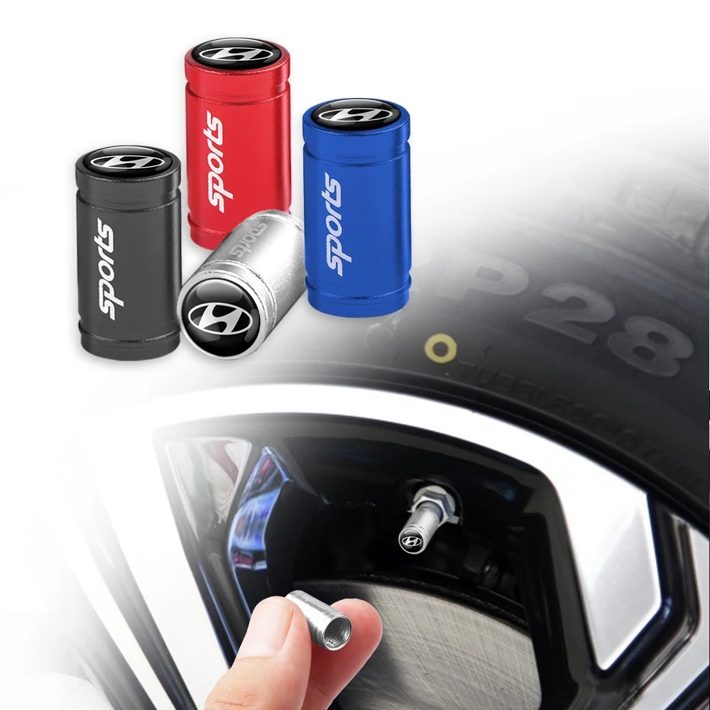 

4pcs Car Tire Valve Cover Cap Dustproof Protect Decoration For Hyundai I20 I30 IX35 I35 Accent Kia Picanto Sportage