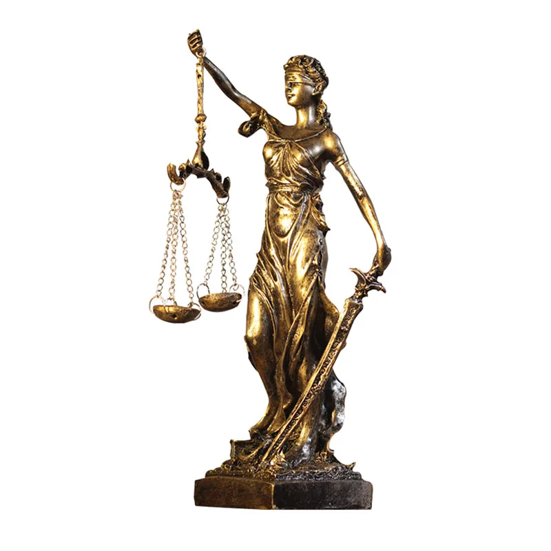 

Ancient Greek Justice Goddess Sculpture Retro Home Decoration Furnishings Handicrafts Creative Office Study Room Decor Ornament