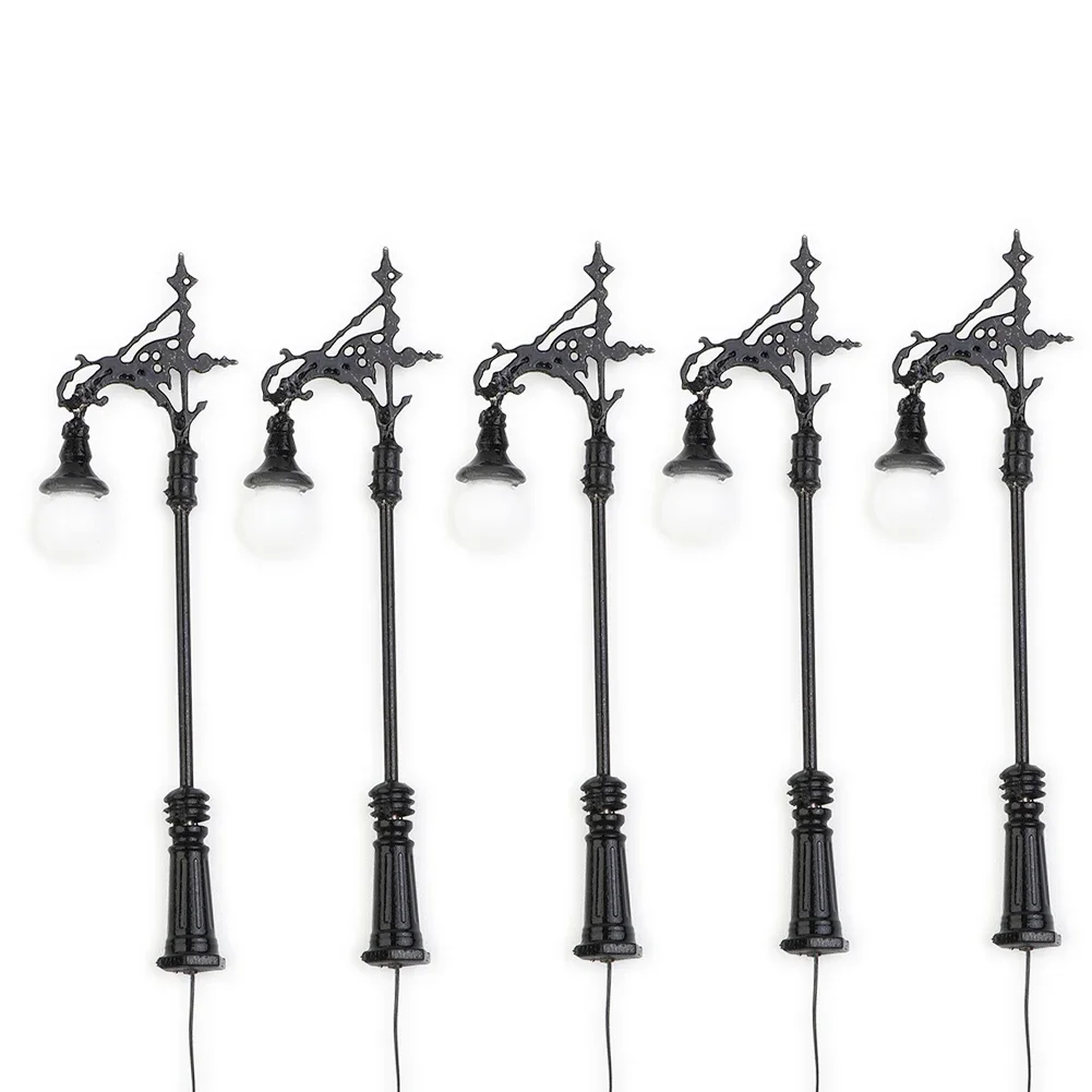 5 шт. Модель железнодорожного светодиодного уличного фонаря N Gauge Lamp 1:160 Уличный