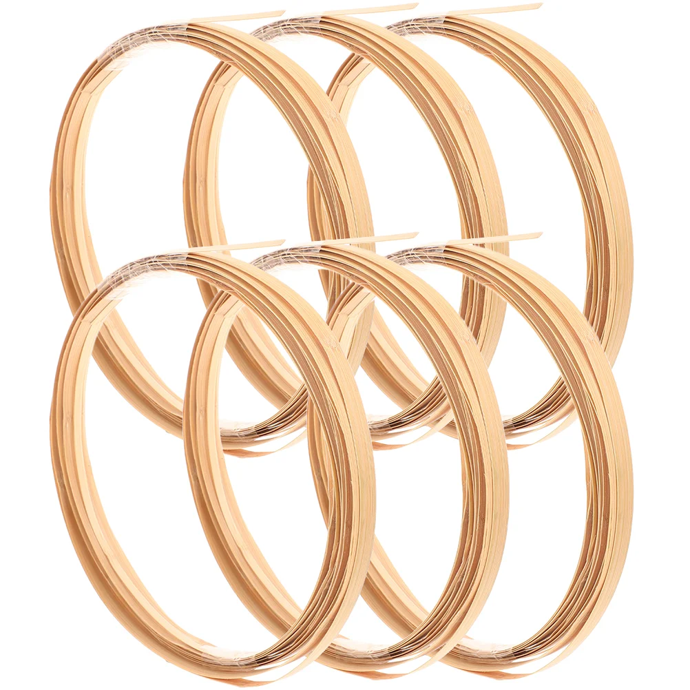 

Bamboo Basket Weaving Material Flat Reed Strips Strip Supplies Making Rattan Sticks Coil Cane Roll Decorative Skin Webbing Slats