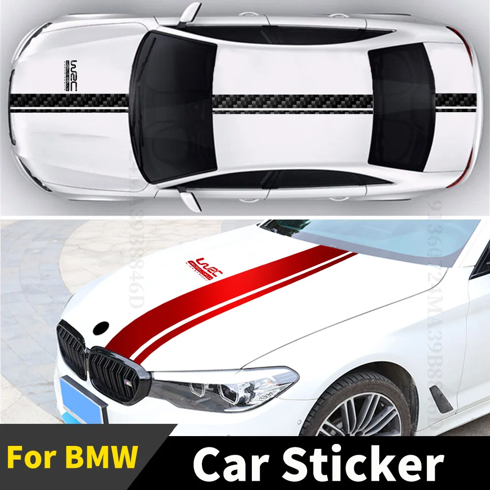

Универсальный спортивный гоночный модный крутой креативный полосатый автомобильный стикер наклейка для 99% BMW Седан 4 двери хэтчбек F20 F22 F30 G20...