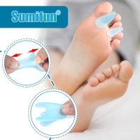16pcsbox lm size blue silicone toe separator hallux valgus corrector bunion orthopedic feet overlap spreader care tools
