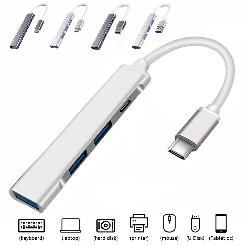 

Док-станция с 4 портами USB Type-C, 3,0 дюйма, OTG