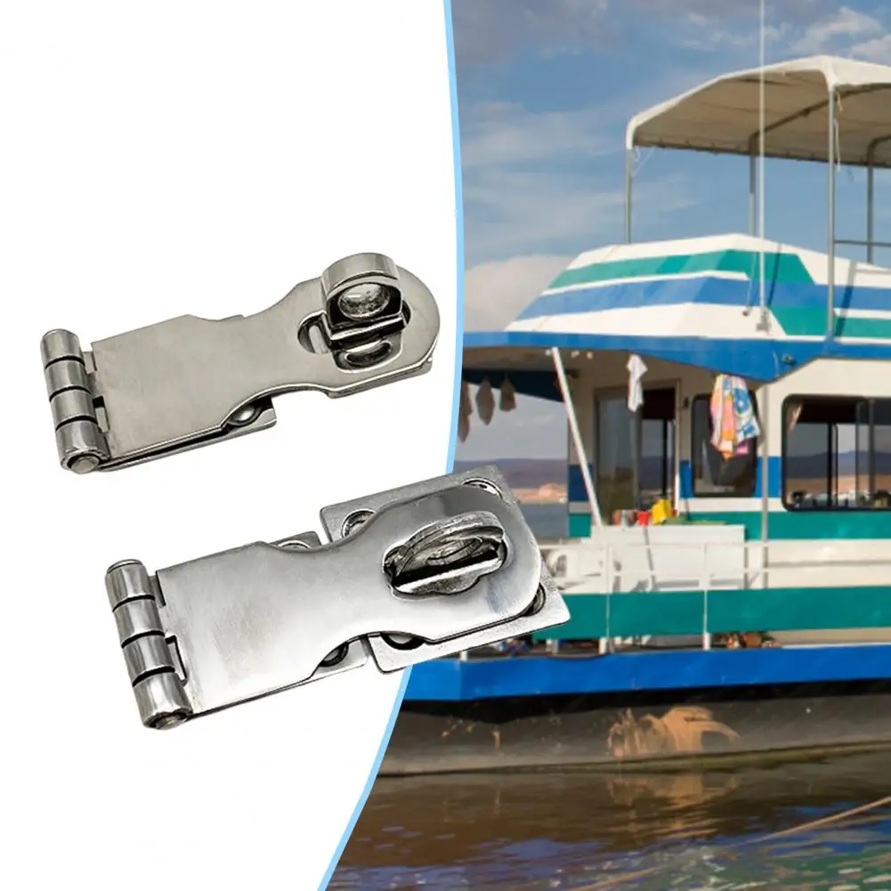 

Door Latches Universal Corrosion Resistant Anti-Oxidation Rust-proof Stainless Steel Heavy-Duty Door Hasp Boat Hardware for Home