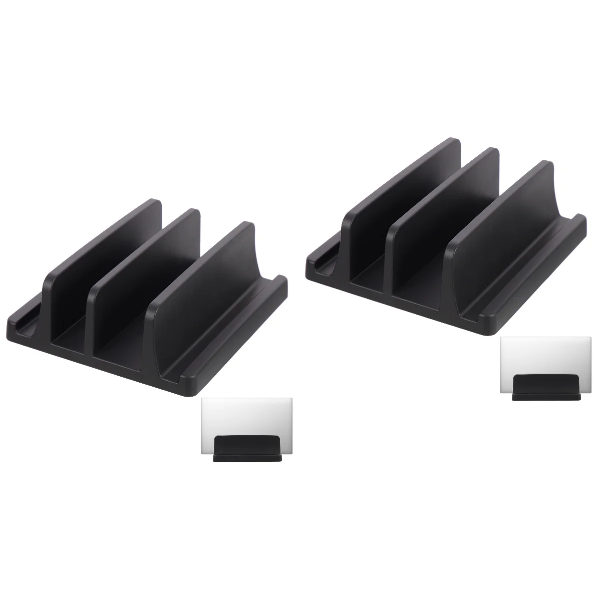 

2pcs Laptops Tablets and Mobiles Vertical Storage Stand Vertical Laptop Organizer