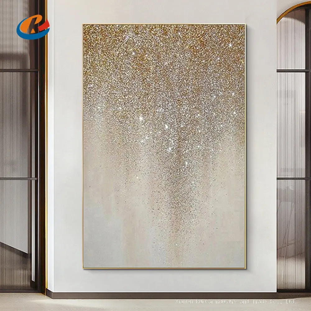 

Ручная роспись, абстрактная Серебряная Золотая масляная живопись на холсте, современное Золотое искусство, настенная живопись, украшения для гостиной
