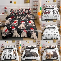 3d cute pug soft duvet cover animal bedding set single twin double full queen king size bedroom