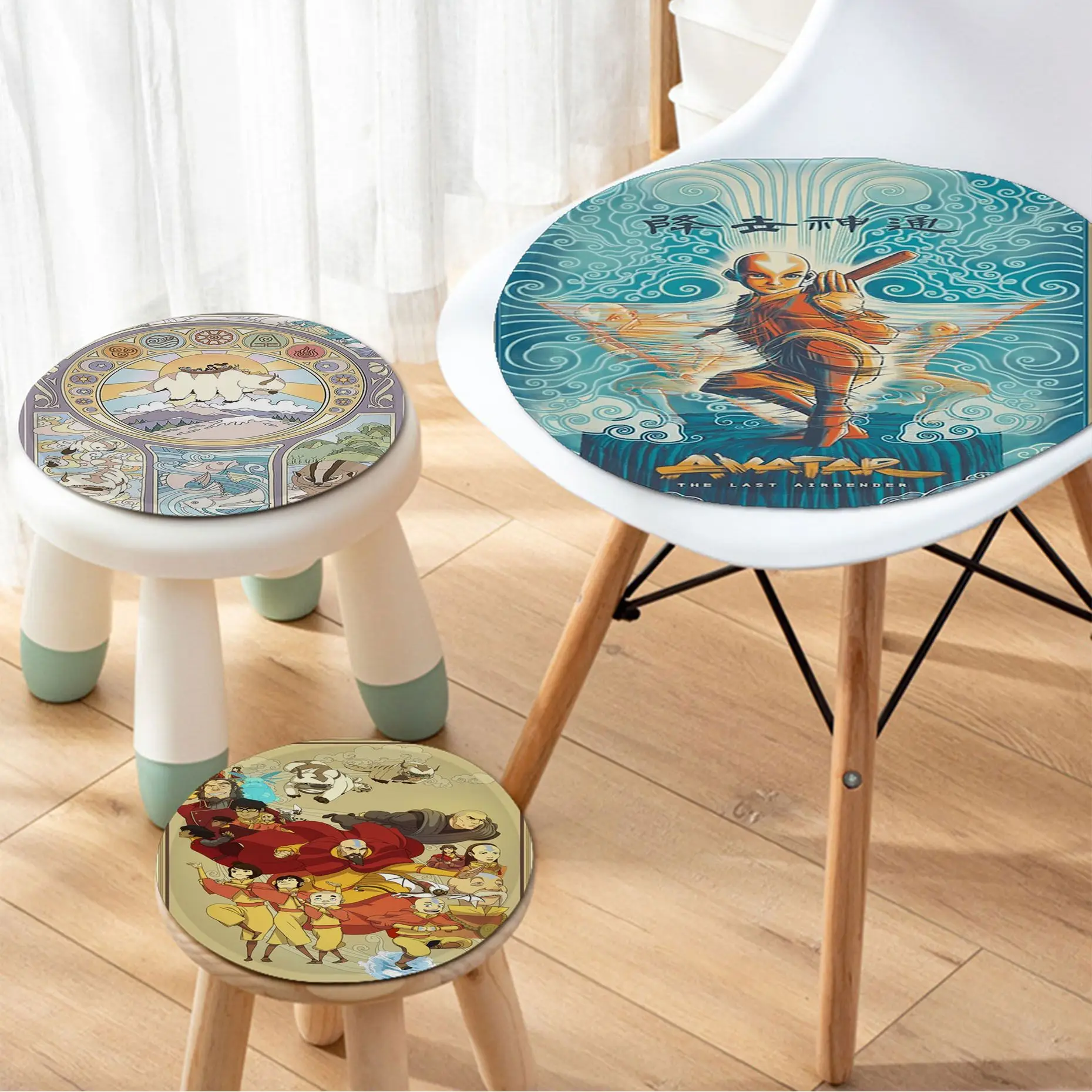 

Last Airbender Round Chair Mat Soft Pad Seat Cushion For Dining Patio Home Office Indoor Outdoor Garden Sofa Decor Tatami