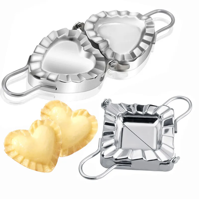 

Stainless Steel Dumpling Mold Heart Dumplings Skin Dough Maker DIY Jiaozi Ravioli Machine Kitchen Baking Cooking Pastry Tools