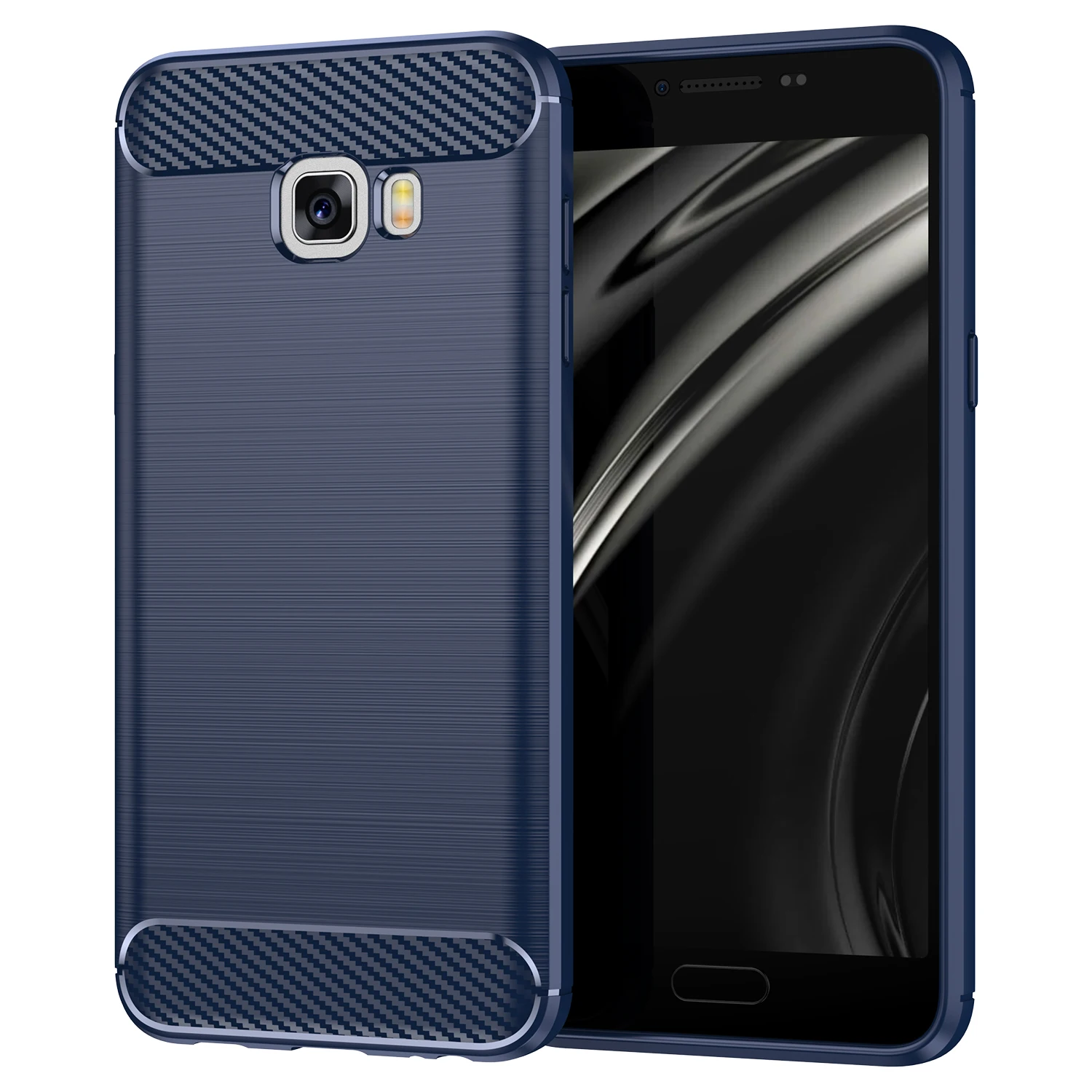 

For Samsung Galaxy C7 Pro C8 C10 C7 2016 Silicone Case Carbon Fiber Cover for Galaxy c10 plus c7 2017 Soft Shockproof Matte Case