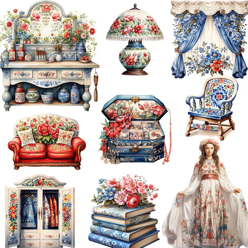 

20Pcs/Pack Ethnic Style Sticker DIY Craft Scrapbooking Album Junk Journal Decorative Stickers