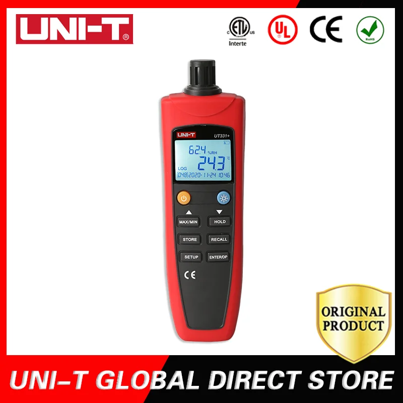 

UNI-T Digital Thermometer Hygrometer Temperature Humidity Meter For Factories -20°C~70°C UT331+/UT332+