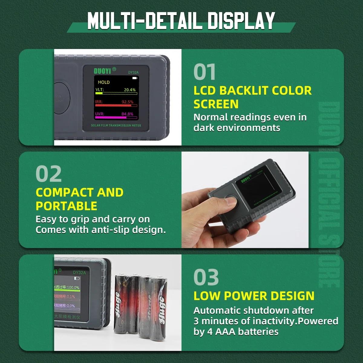 Портативный измеритель яркости окон DUOYI DY32A