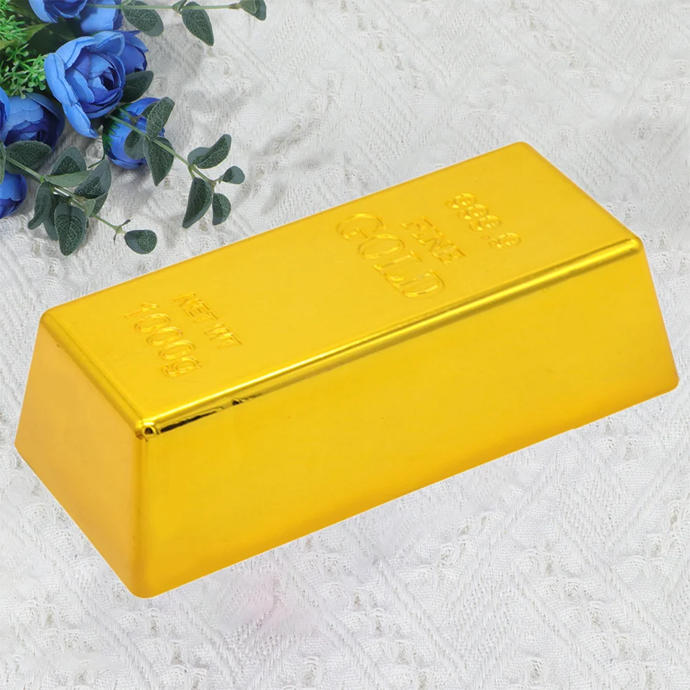 

Gold Bar Brick Bullion Fakegolden Artificial Bars Simulation Prop Pirate Faux Treasure Toy Realistic Hollow Partydecorations