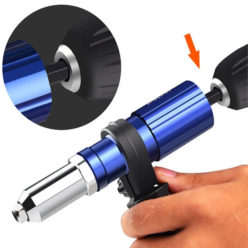 

Portable Electric Rivet Gun 2.4mm-4.8mm rivet nut gun drill adapter Cordless riveting tool Insert Nut Pull Rivet Tools