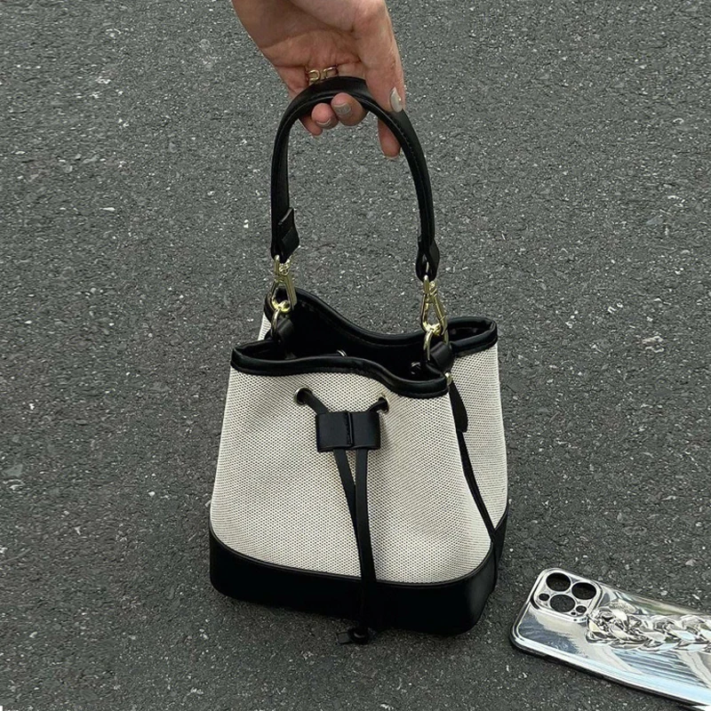 

Сумка-мессенджер, новинка 2023, модная Лоскутная сумка-мешок, Женская Роскошная Высококачественная холщовая мини-сумка, сумка-тоут с длинным ремешком