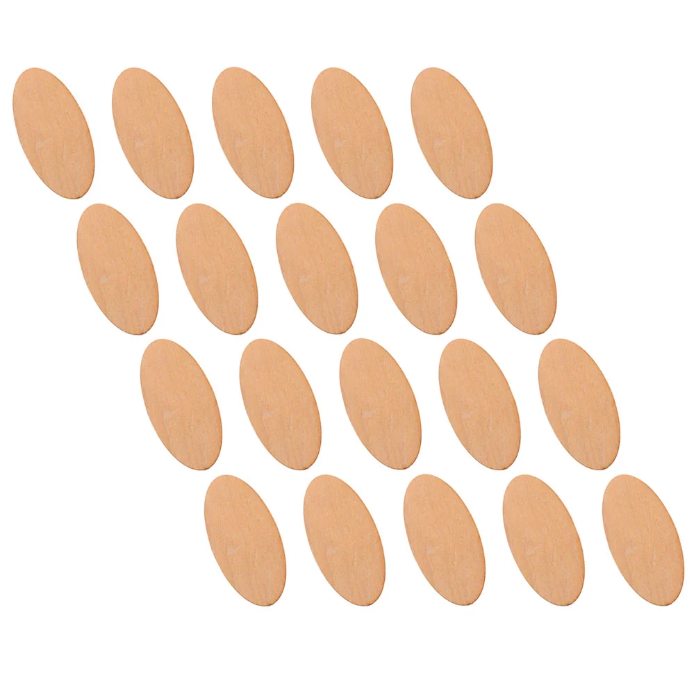 

Accessories Unfinished Wood Slices Blank Oval Wooden Cutouts DIY Crafts Material