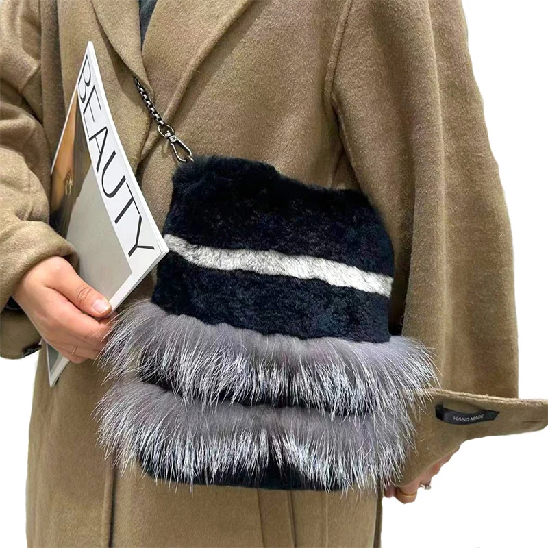 Рисунок 6 - Зимняя модная плюшевая Сумка-тоут из меха кролика Рекс