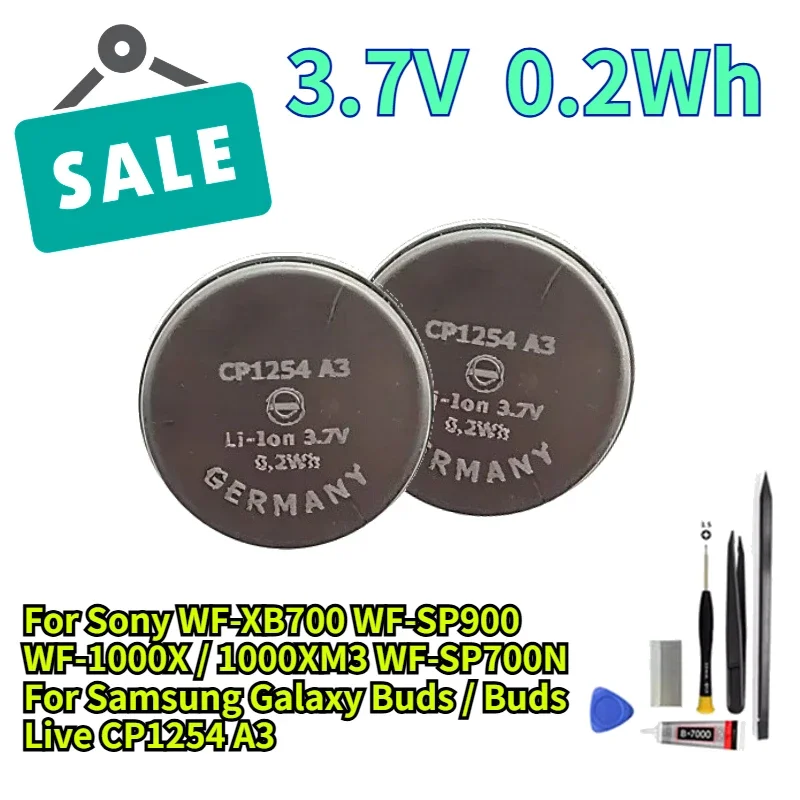 Фото Сменная батарея для Sony WF-XB700 WF-SP900 WF-1000X / 1000XM3 WF-SP700N, для Samsung Galaxy Buds / Buds Live CP1254 A3 №1