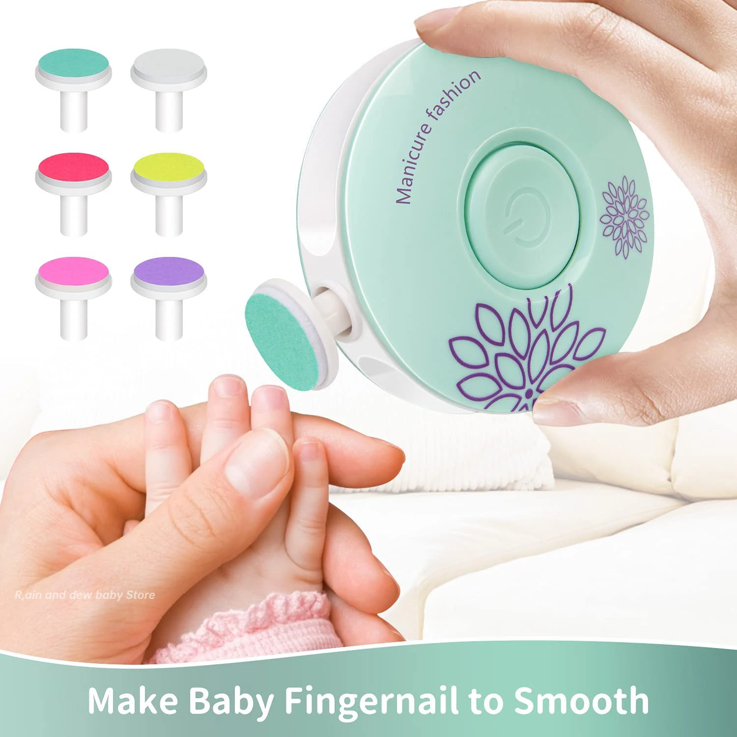 Electric Baby Nail Trimmer Kid Nail Polisher Tool Infant Manicure Scissors Baby Hygiene Kit Baby Nail Clipper Cutter For Newborn