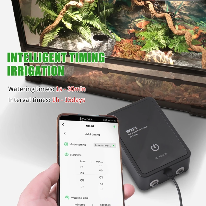 WiFi Irrigation Timer Automatic Watering Device Intelligent Sprinkler Controller Spray System APP Control For Plants Rainforest