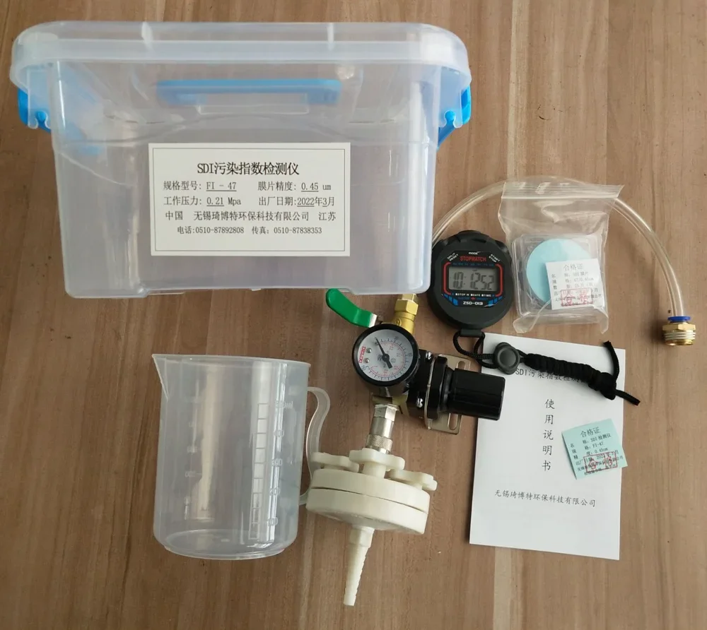 Фото Измеритель индекса загрязнения SDI FI-47, детектор QZDY, манометр, диафрагма из нержавеющей стали для тестирования обратного осмоса 0.45 мкм №2