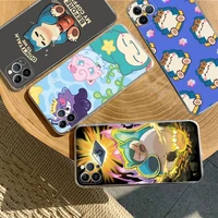 bandai snorlax pokemon phone case for iphone 11 12 13 mini pro xs max 8 7 6 6s plus x 5s se 2020 xr case