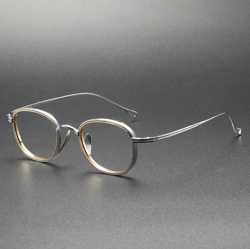 

Оптические очки для мужчин и женщин, Ретро стиль, Пресбиопия, чистый титан, защита от царапин, винтажные Рецептурные очки