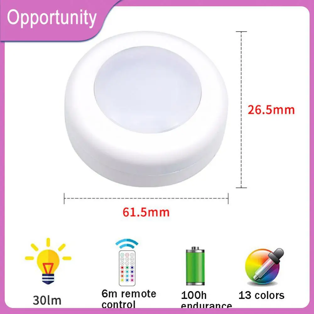 

Battery Power Supply Kitchen Lighting Lamps Healthy Safe Durable Led Night Light Color Atmosphere Lamps Light Remote Control