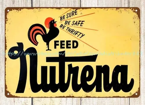 Пищевой знак Nutrena ферма домашняя птица металлический оловянный настенное