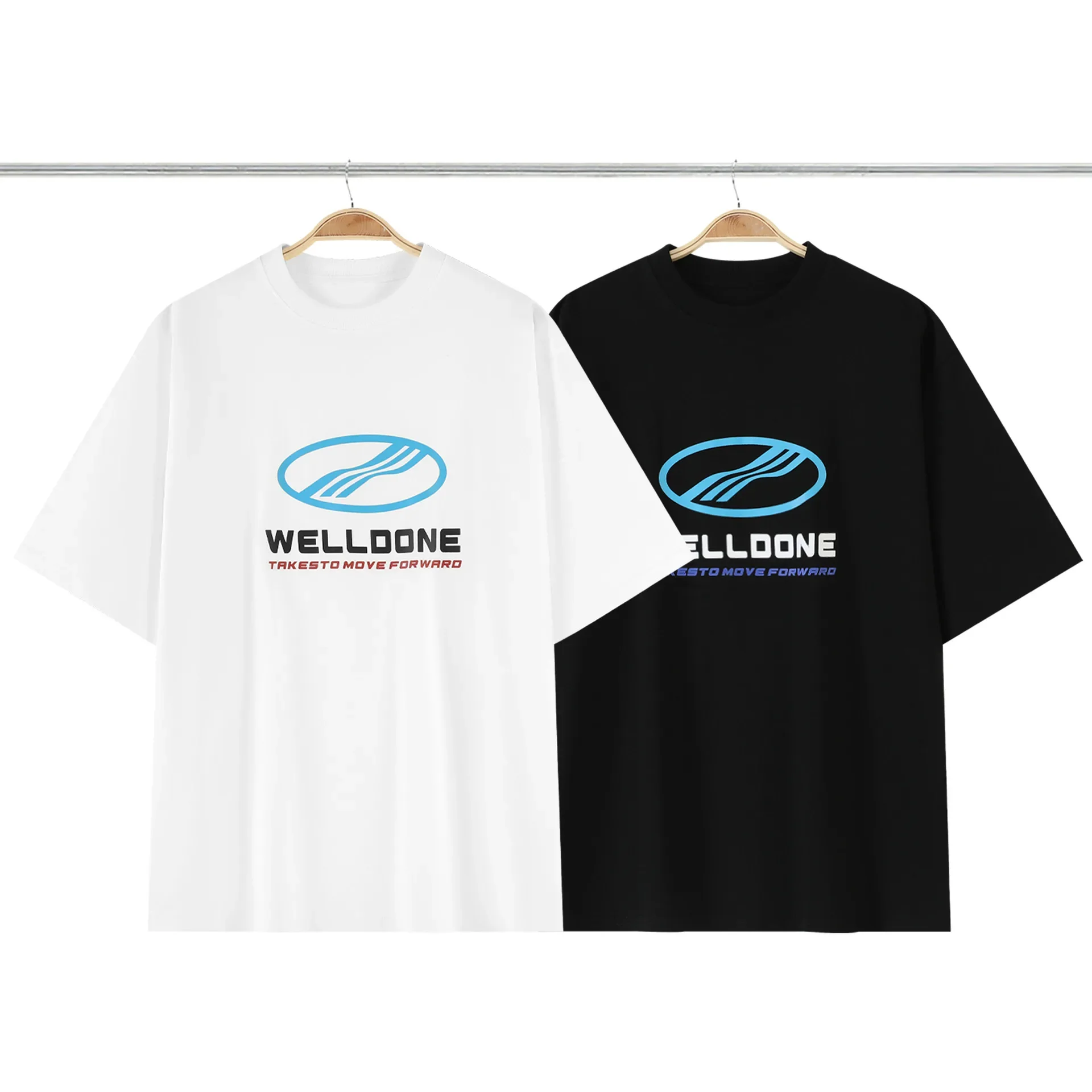 Welldone2024 весенне-летние новые футболки с коротким рукавом надписью и круглым