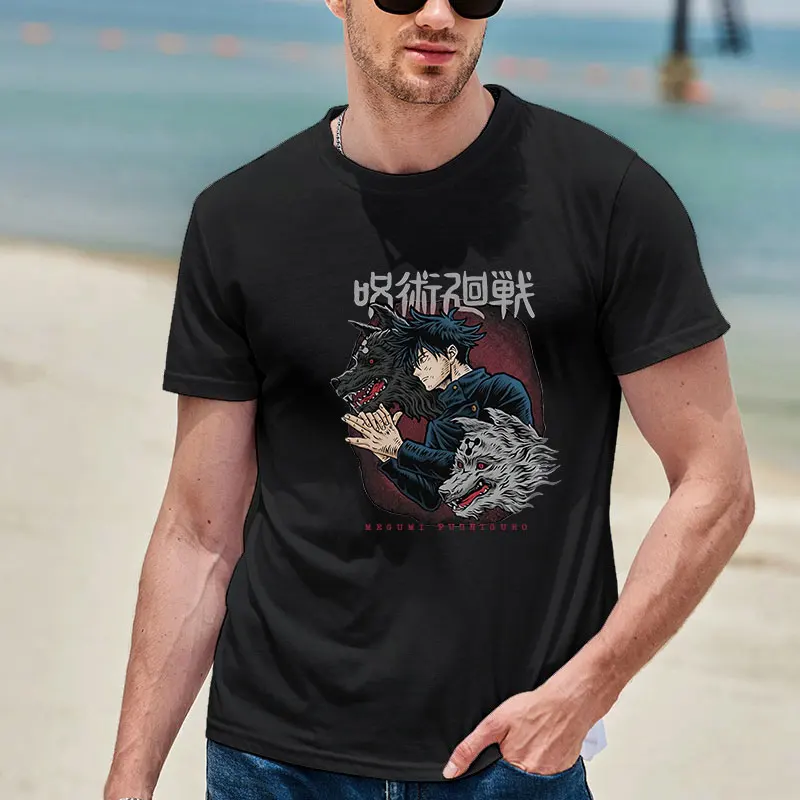 

Japanese Anime Jujutsu Kaisen T-Shirt Cosplay Style T-shirt Unisex Summer Top Tee Comfortable Loose Casual Style For Man