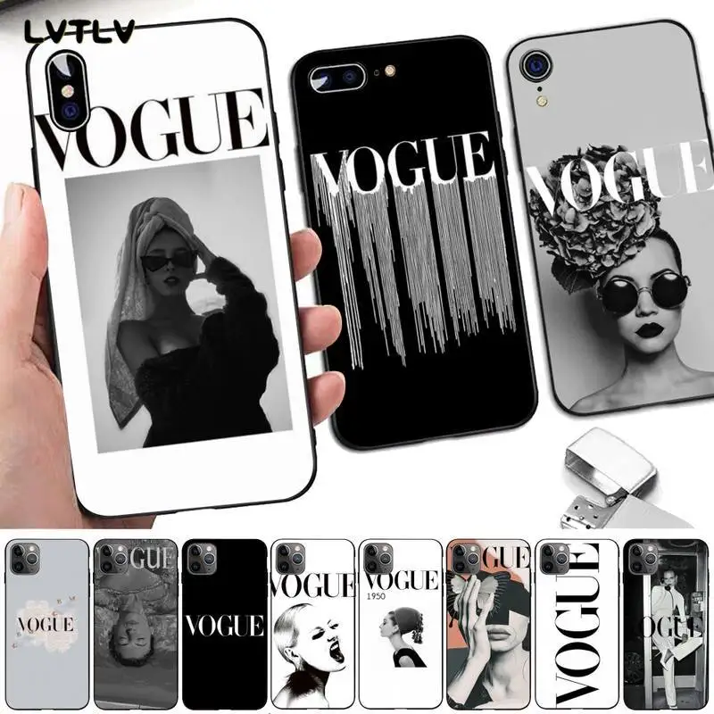 

Luxury fashion magazine VOGUE Coque Shell Phone Case for iPhone 13 8 7 6 6S Plus X 5 5S SE 2020 XR 11 pro XS MAX