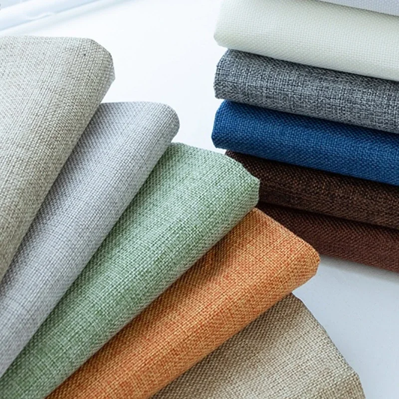 Утолщенная грубая льняная хлопковая ткань диванный комплект скатерть холщовая