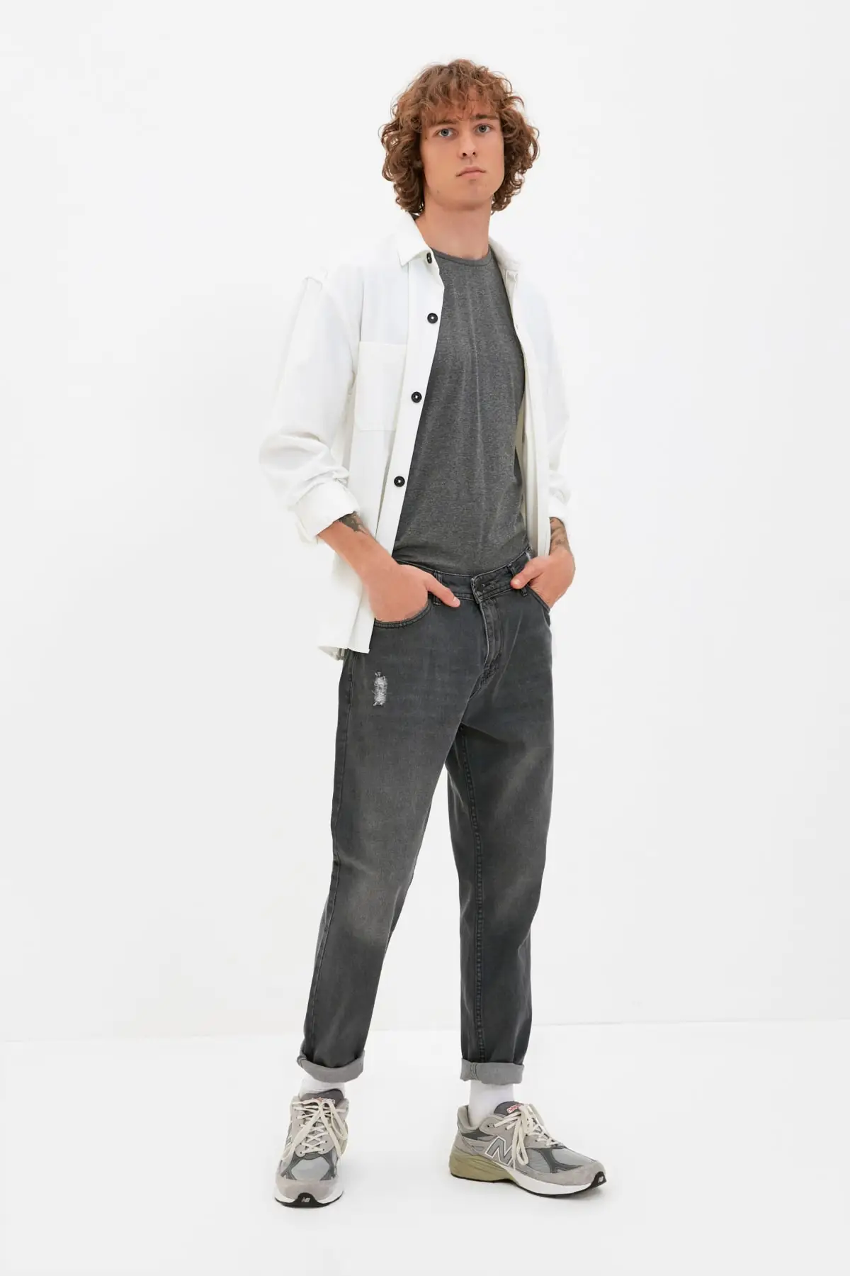 

Trendyol Men 'S Relax Fit Destroylu Jeans TMNAW22JE0203