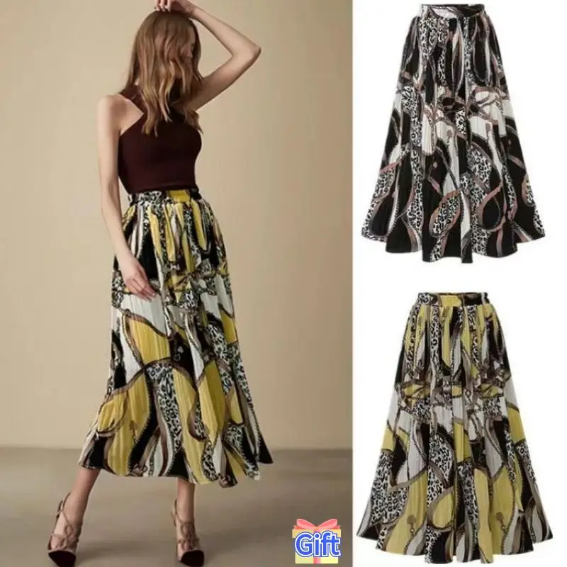 

Plus Size Skirt Women 100KG Long Casual High Waist Elastic Pencil Skirt Elegant Boho 2022 Harajuku Korean Fashion Green Black